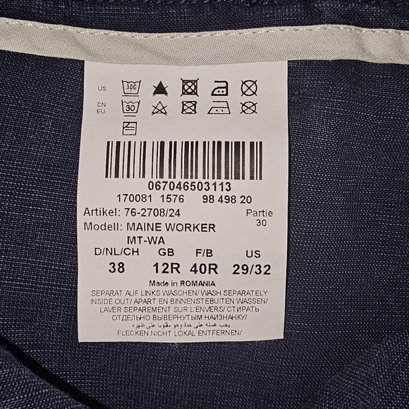 Brax Feel Good Maine Wide Leg Pants Womens 32 Wide Leg Blue Chambray Denim - Picture 10 of 11